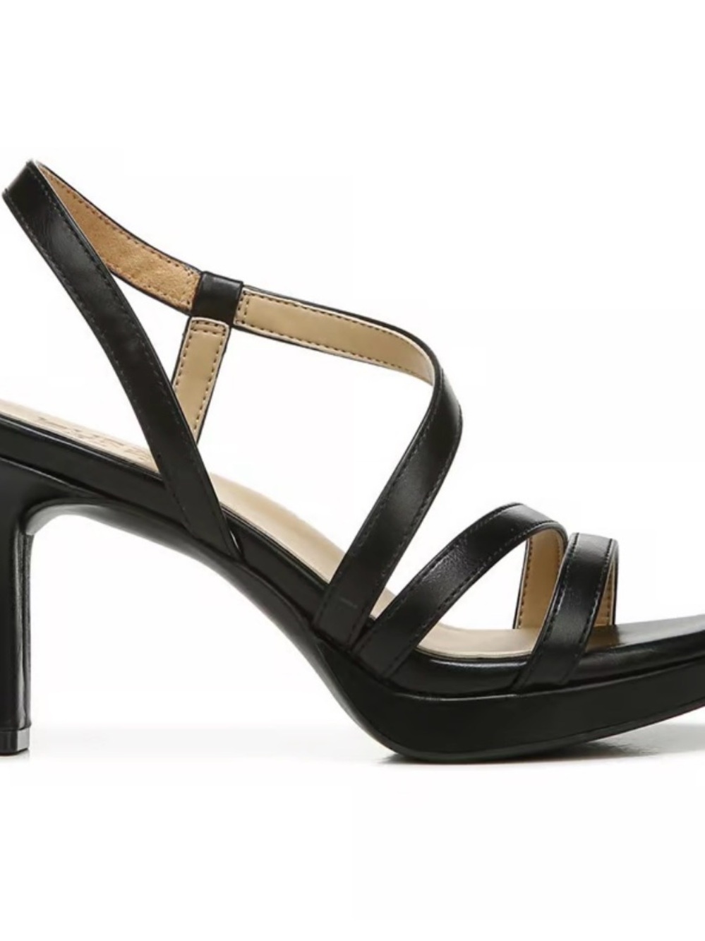 Naturalizer Brenta Black Strappy Women's Dress Sandals - Picture 2 of 11